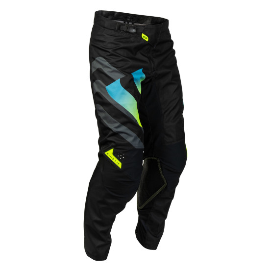 Pantalon cross Fly 2027 Kinetic Volt - Noir Gris Turquoise Jaune