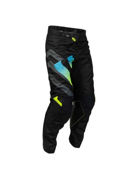 Pantalon cross Fly 2027 Kinetic Volt - Noir Gris Turquoise Jaune