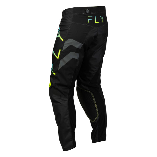 Pantalon cross Fly 2027 Kinetic Volt - Noir Gris Turquoise Jaune