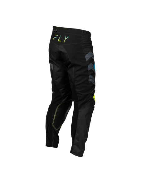 Pantalon cross Fly 2027 Kinetic Volt - Noir Gris Turquoise Jaune