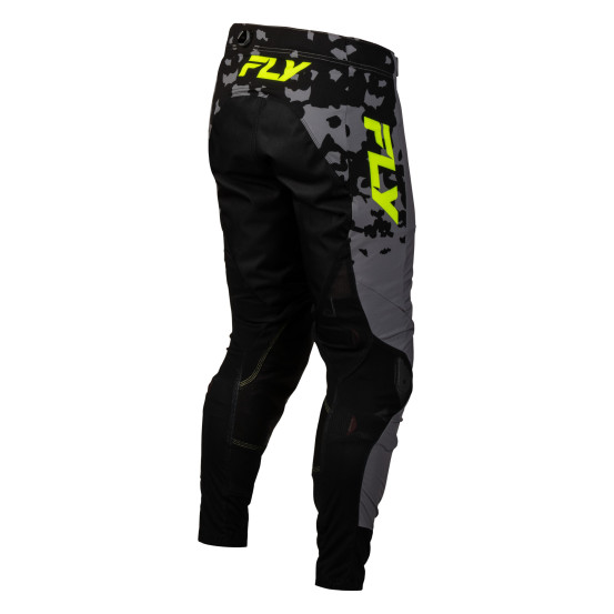 Pantalon cross Fly 2027 Lite Flake - Gris Jaune fluo Noir