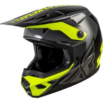 Casque cross Fly 2027 Kinetic Crest - Gris Noir Jaune fluo