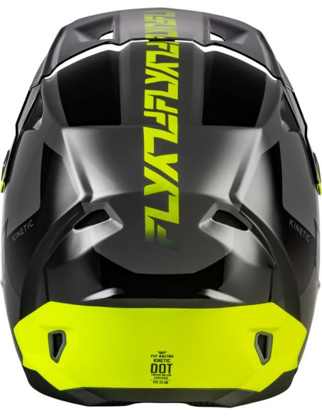 Casque cross Fly 2027 Kinetic Crest - Gris Noir Jaune fluo