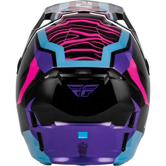 Casque cross enfant Fly 2027 Formula CP Charge - Noir Violet Rose Bleu