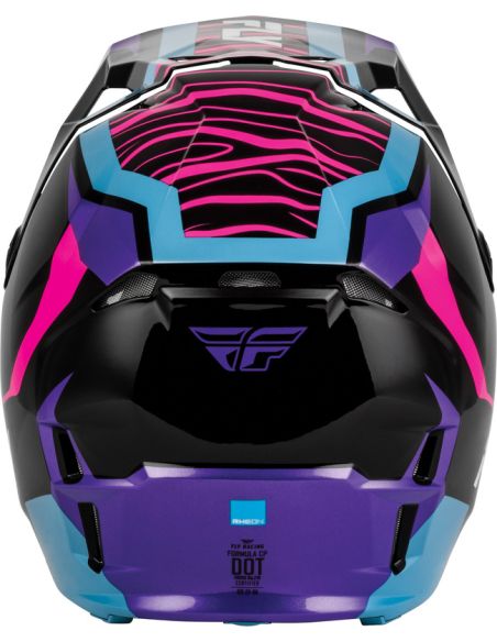 Casque cross enfant Fly 2027 Formula CP Charge - Noir Violet Rose Bleu