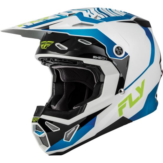 Casque cross enfant Fly 2027 Formula CP Charge - Blanc Bleu Noir