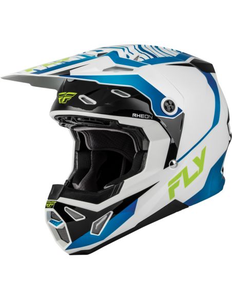 Casque cross enfant Fly 2027 Formula CP Charge - Blanc Bleu Noir