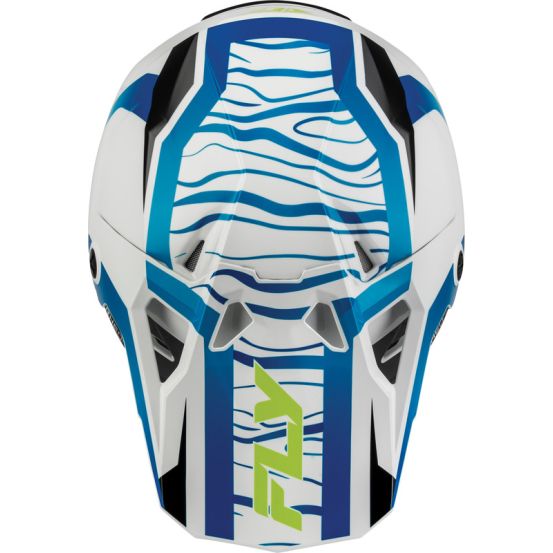 Casque cross enfant Fly 2027 Formula CP Charge - Blanc Bleu Noir