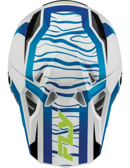 Casque cross enfant Fly 2027 Formula CP Charge - Blanc Bleu Noir