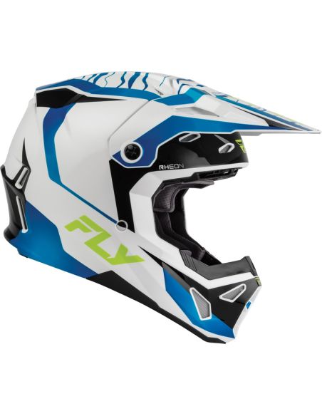 Casque cross enfant Fly 2027 Formula CP Charge - Blanc Bleu Noir