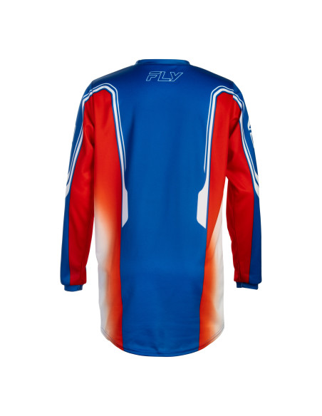 Maillot cross enfant Fly 2027 F-16 Raze - Rouge Blanc Bleu