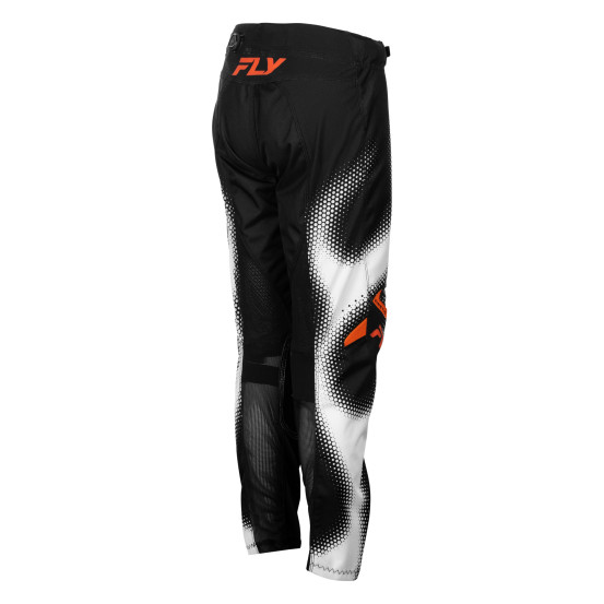 Pantalon cross enfant Fly 2027 Kinetic Torch - Noir Blanc Orange