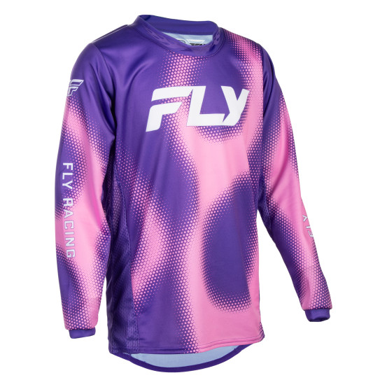 Maillot cross enfant Fly 2027 Kinetic Torch - Violet Rose