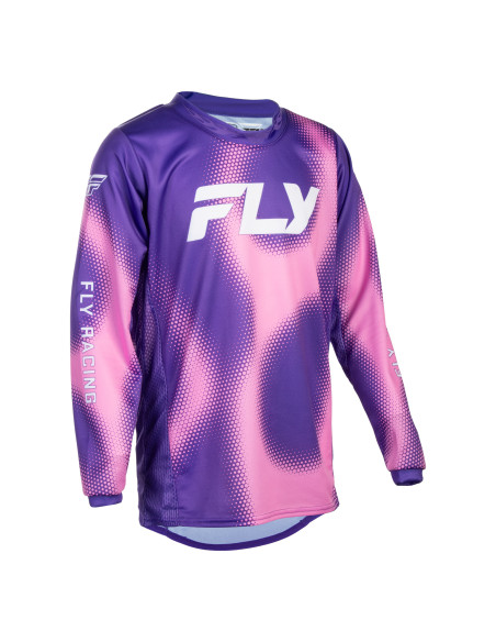 Maillot cross enfant Fly 2027 Kinetic Torch - Violet Rose