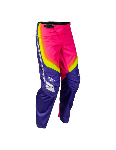 Pantalon cross Fly 2027 F-16 Raze - Violet Rouge Jaune