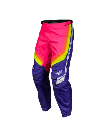 Pantalon cross Fly 2027 F-16 Raze - Violet Rouge Jaune