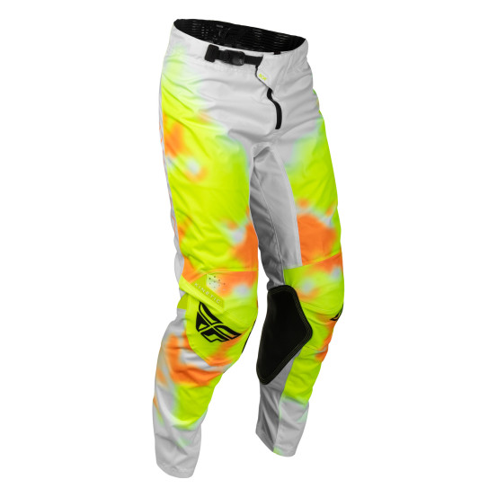Pantalon cross Fly 2027 Kinetic Blur - Blanc Jaune fluo Orange
