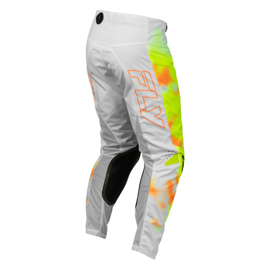 Pantalon cross Fly 2027 Kinetic Blur - Blanc Jaune fluo Orange