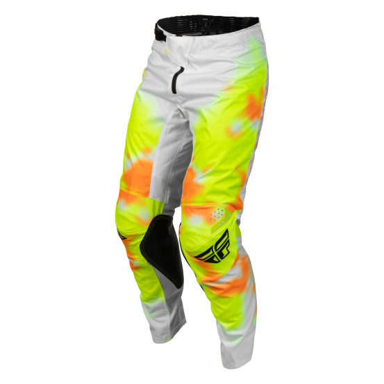 Pantalon cross Fly 2027 Kinetic Blur - Blanc Jaune fluo Orange