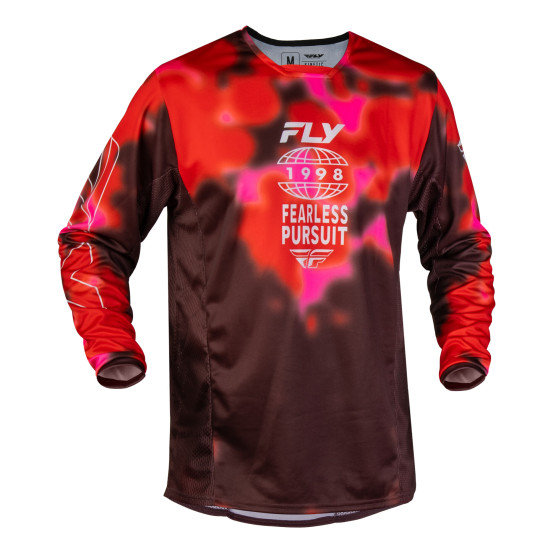 Maillot cross Fly 2027 Kinetic Blur - Rouge Bordeaux