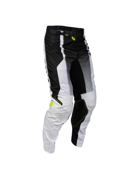 Pantalon cross Fly 2027 Kinetic Fade - Blanc Noir Jaune fluo