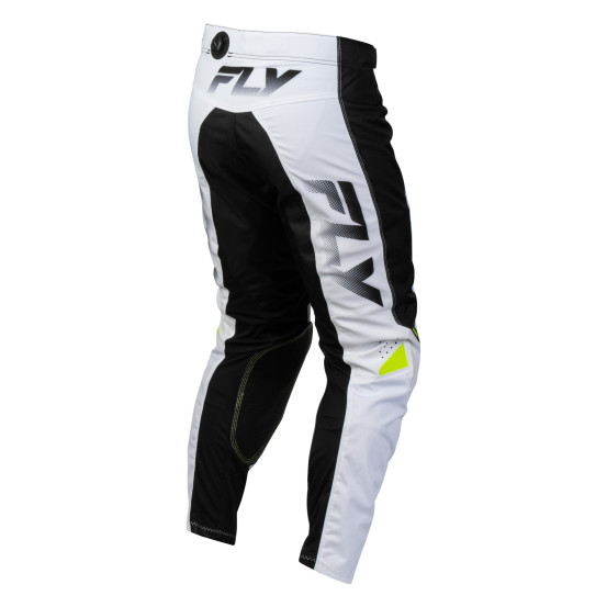 Pantalon cross Fly 2027 Kinetic Fade - Blanc Noir Jaune fluo