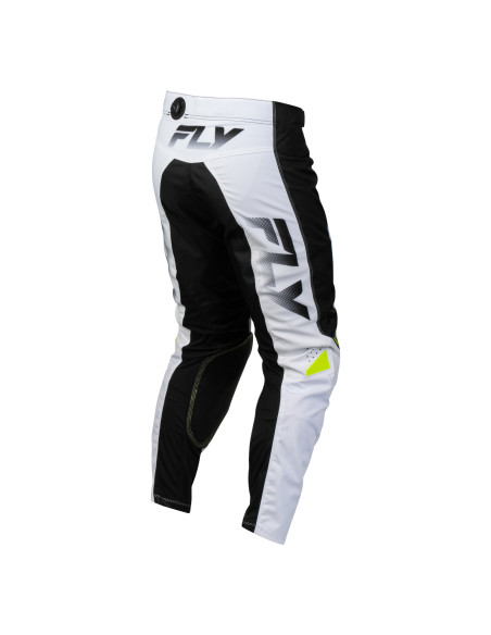 Pantalon cross Fly 2027 Kinetic Fade - Blanc Noir Jaune fluo