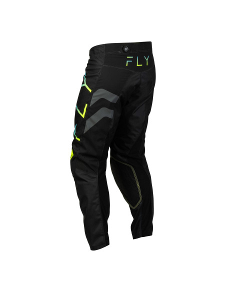 Pantalon cross Fly 2027 Kinetic Volt - Noir Gris Turquoise Jaune