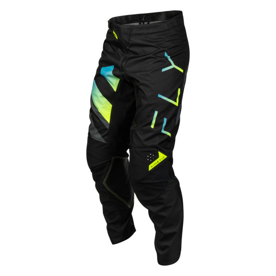 Pantalon cross Fly 2027 Kinetic Volt - Noir Gris Turquoise Jaune