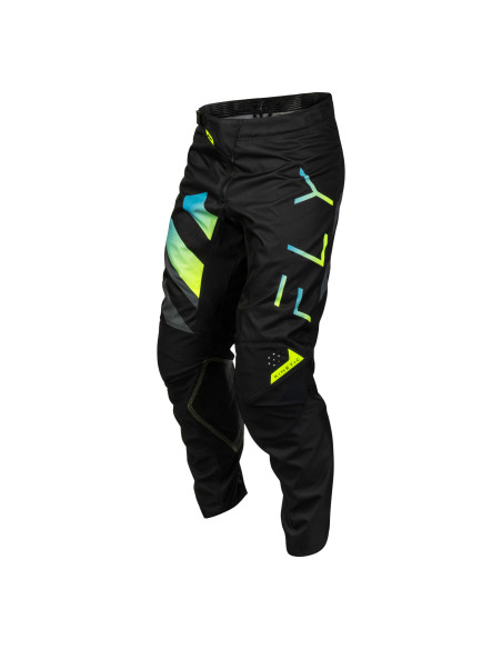 Pantalon cross Fly 2027 Kinetic Volt - Noir Gris Turquoise Jaune