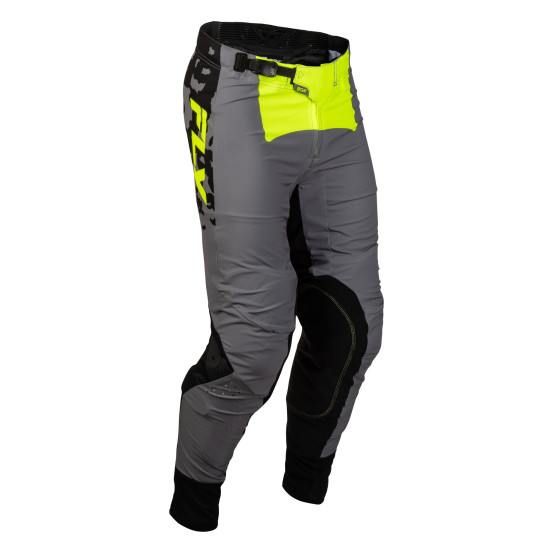Pantalon cross Fly 2027 Lite Flake - Gris Jaune fluo Noir