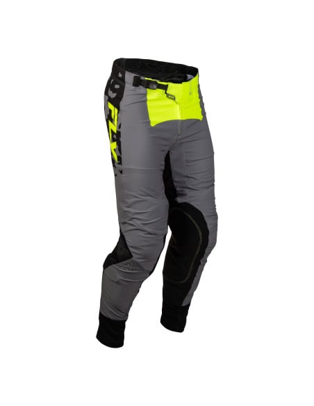 Pantalon cross Fly 2027 Lite Flake - Gris Jaune fluo Noir