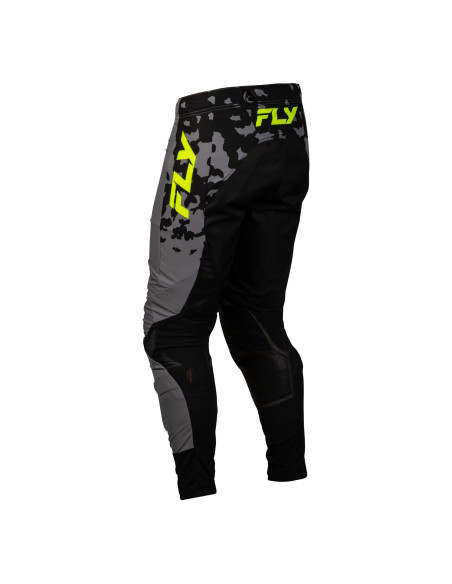 Pantalon cross Fly 2027 Lite Flake - Gris Jaune fluo Noir