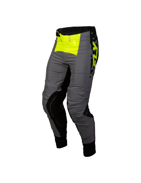 Pantalon cross Fly 2027 Lite Flake - Gris Jaune fluo Noir