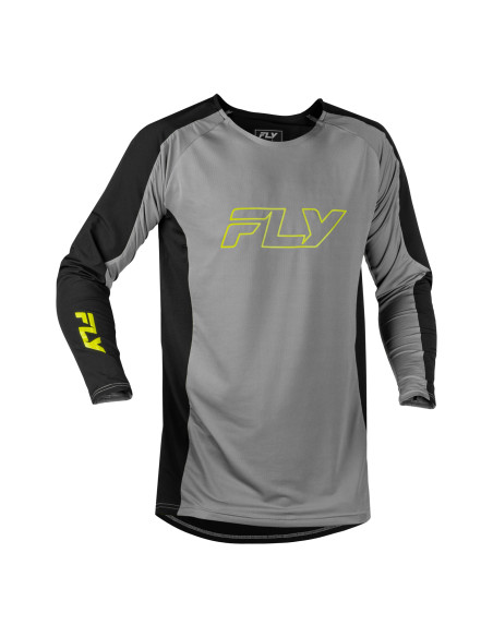 Maillot enduro Fly 2027 Patrol Elite - Gris Noir Jaune fluo