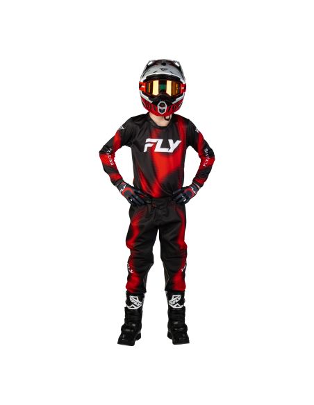 Tenue cross enfant Fly 2027 Kinetic Torch - Noir Rouge Blanc