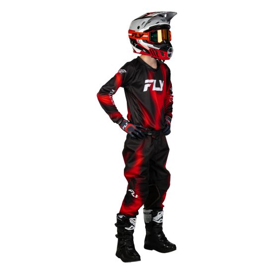 Tenue cross enfant Fly 2027 Kinetic Torch - Noir Rouge Blanc
