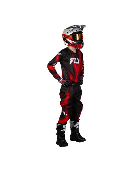 Tenue cross enfant Fly 2027 Kinetic Torch - Noir Rouge Blanc