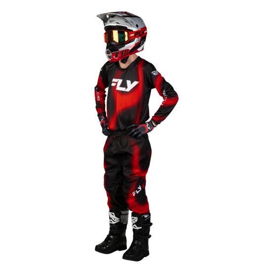 Tenue cross enfant Fly 2027 Kinetic Torch - Noir Rouge Blanc
