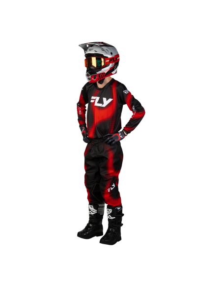 Tenue cross enfant Fly 2027 Kinetic Torch - Noir Rouge Blanc