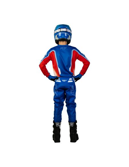 Tenue cross enfant Fly 2027 F-16 Raze - Rouge Blanc Bleu
