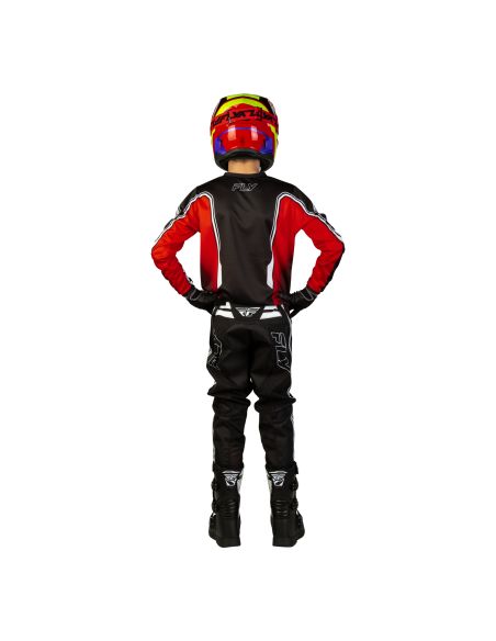 Tenue cross enfant Fly 2027 F-16 Raze - Noir Rouge Blanc