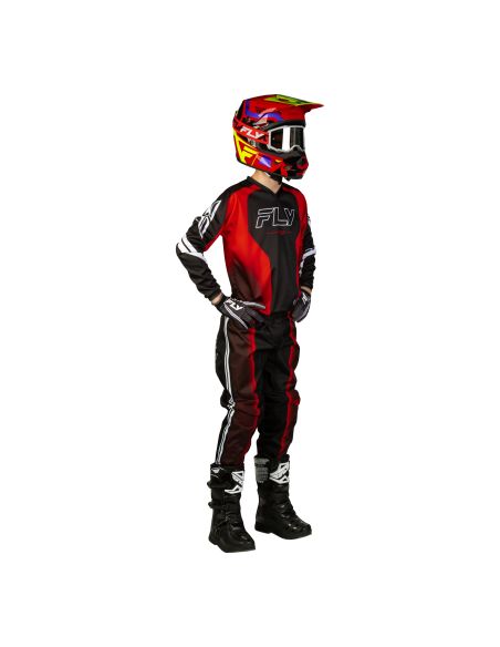 Tenue cross enfant Fly 2027 F-16 Raze - Noir Rouge Blanc