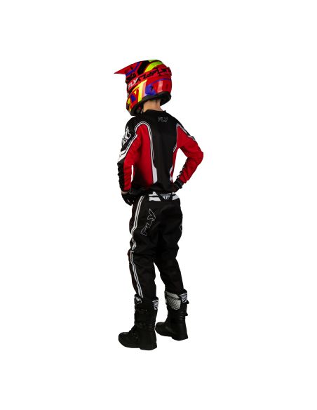 Tenue cross enfant Fly 2027 F-16 Raze - Noir Rouge Blanc