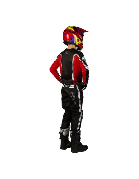 Tenue cross enfant Fly 2027 F-16 Raze - Noir Rouge Blanc