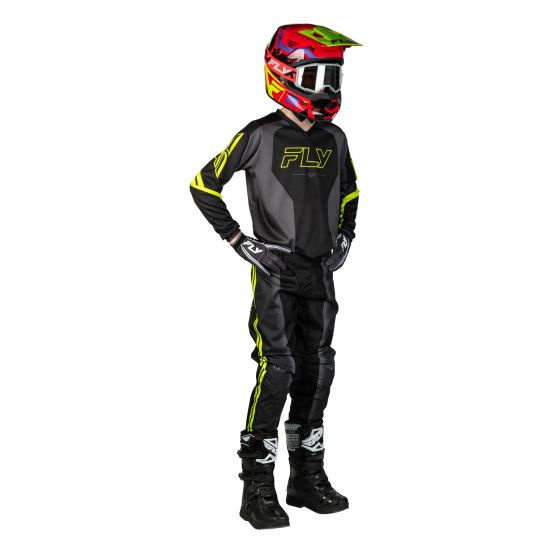 Tenue cross enfant Fly 2027 F-16 Raze - Noir Gris