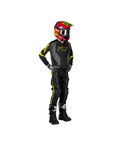 Tenue cross enfant Fly 2027 F-16 Raze - Noir Gris