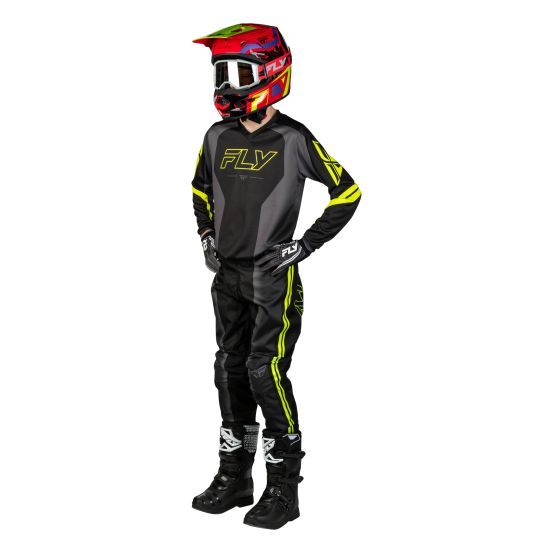 Tenue cross enfant Fly 2027 F-16 Raze - Noir Gris