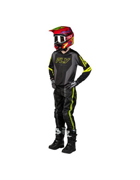 Tenue cross enfant Fly 2027 F-16 Raze - Noir Gris
