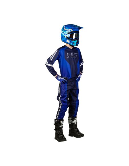 Tenue cross enfant Fly 2027 F-16 Raze - Bleu Blanc